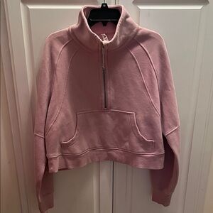 Lululemon Scuba Oversized Funnel Neck Half Zip M/L Peony Pink